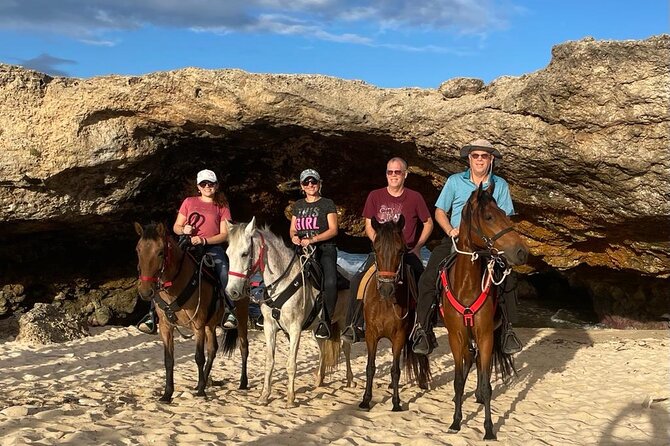 2-Hour Horseback Riding Tour to Little Natural Bridge in Aruba - Calm horses and careful matching