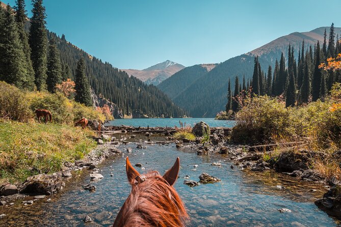 3-Day Private Horseback Riding and Hiking Tour in Kolsay - Day two: riding from the hut toward Middle Kolsay