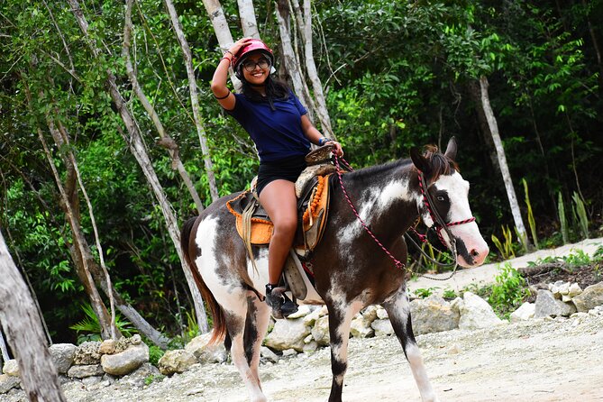 4 activities in 1 Horse Riding, ATV Shared, Cenote & Ziplines from Cancún - Six ziplines above the jungle canopy