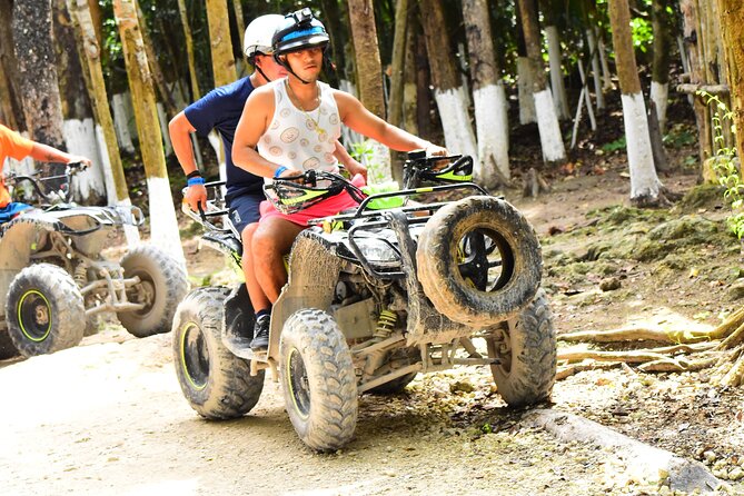 4 activities in 1 Horse Riding, ATV Shared, Cenote & Ziplines from Cancún - Chicken fajitas and fresh aguas frescas