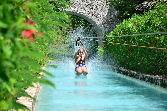 All-In-One Punta Cana Tour: Buggy, Zipline, Horseback, & Cenote - Cooling off in the Blue Lagoon Cenote