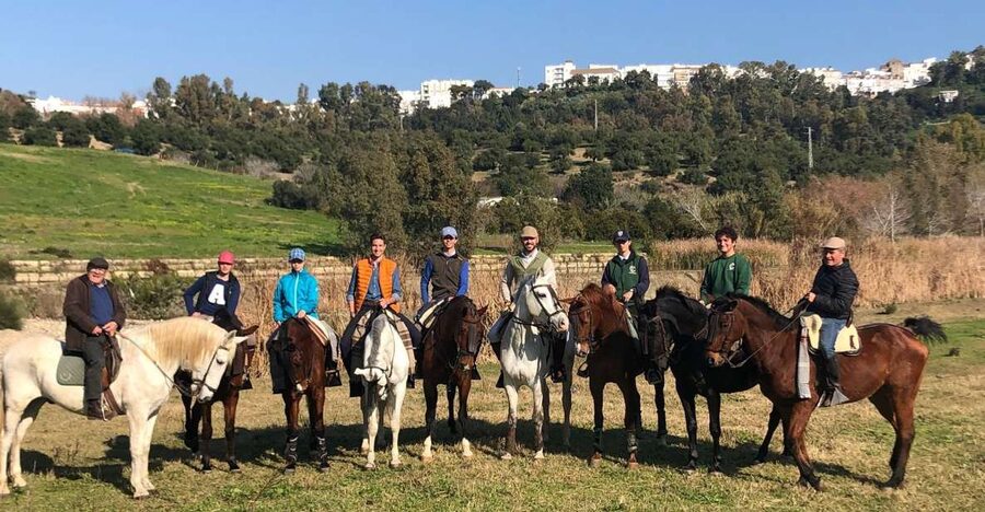 Arcos de la Frontera: Horseback Riding Experience - Following the guide through the countryside