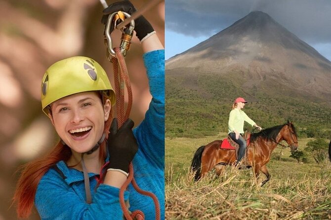 Arenal Canopy and Horseback Riding Adventure - Safety and guide support on the cables