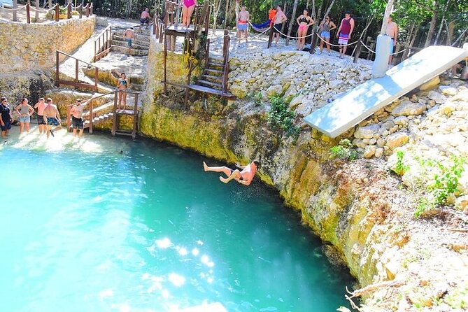 ATV Circuit in Cancun, Horseback Riding, Zip Lines, Cenote, lunch - The cenote: a fun water stop with limited time
