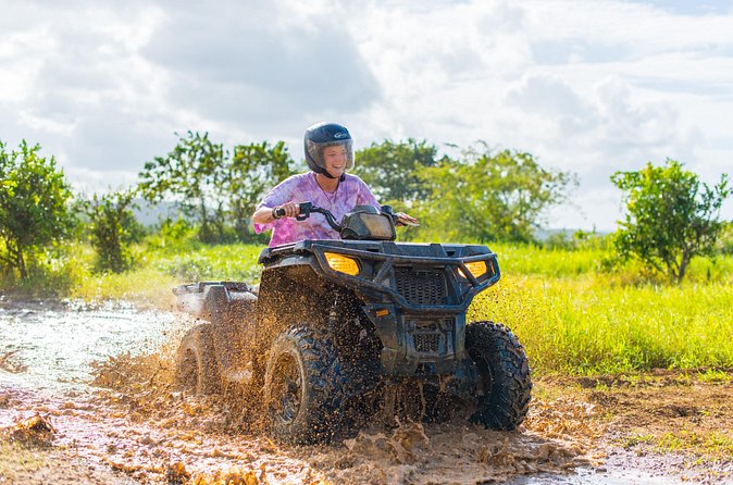 ATV, Horseback Ride, Zipline, Falls Climb + Lunch from Ocho Rios - ATV trails through the Jamaican countryside