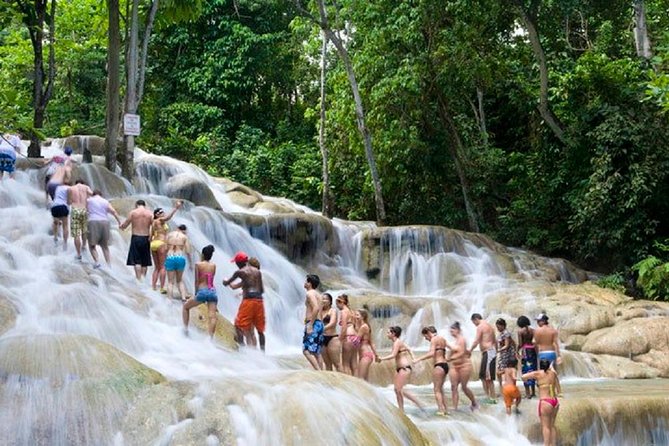ATV, Horseback Ride, Zipline, Falls Climb + Lunch from Ocho Rios - Climbing Dunn’s River Falls from beach to summit