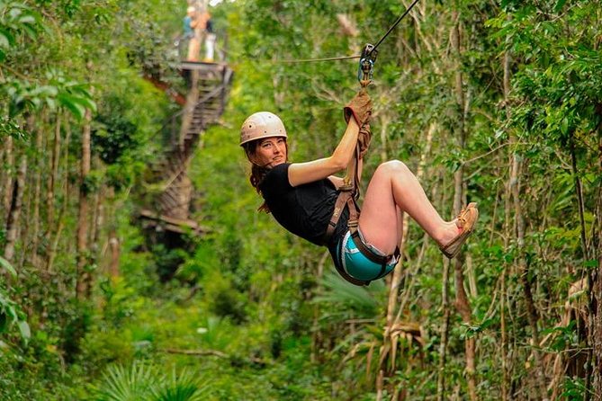 ATV (shared), Horse Back Riding, Ziplines, & Cenote from Cancún - ATV tracks through the tropical forest