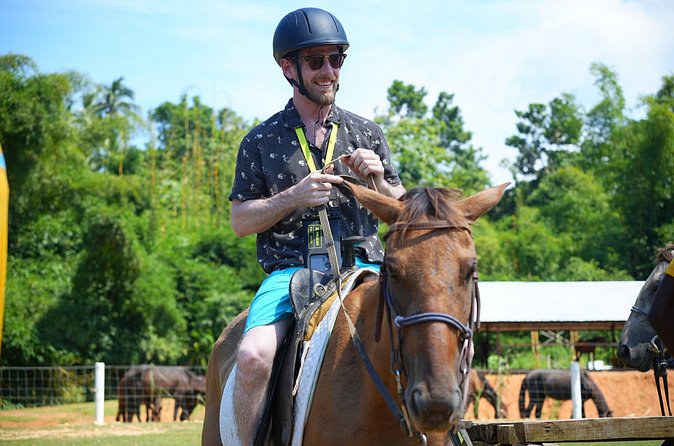 Bambuza ATV, Zipline and Horseback Adventure from Negril - Ziplining through the giant bamboo