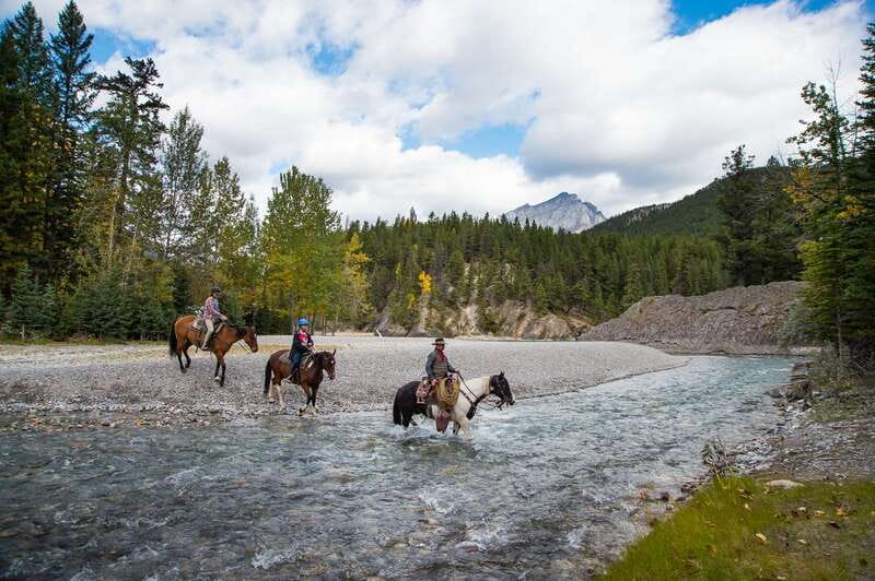 Banff National Park: 1-Hour Spray River Horseback Ride - From the corrals to Bow Falls