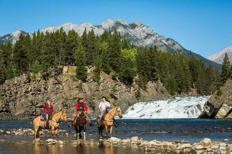 Banff National Park: 1-Hour Spray River Horseback Ride - Crossing the Spray River on horseback