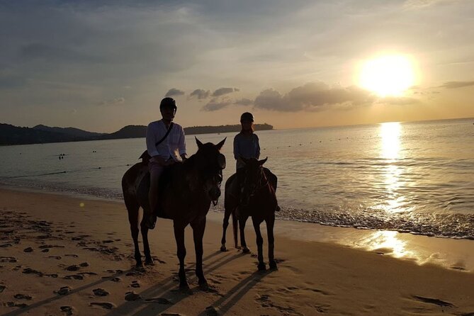 Beach Horse Riding At Sunset In Phuket - A gentle pace for beginners and children