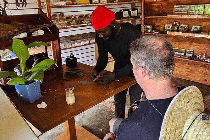 Buggy, horse and plantation ranch - Rolling a cigar from local tobacco