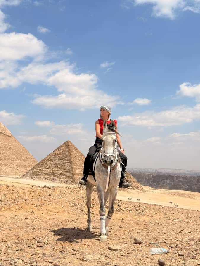 Cairo: Horse Riding tour at Pyramids of Giza - Getting fitted with riding gear