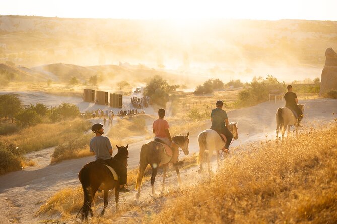 Cappadocia Horseback Ride through Valleys — Sunset/hoteltransfer - Riding past Rose Valley and Meskendir Valley