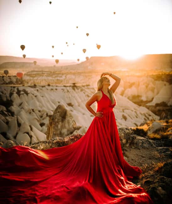 Cappadocia: Private Photo Shoot with Flying Dress & Horses - Choosing sunrise, daytime, or sunset