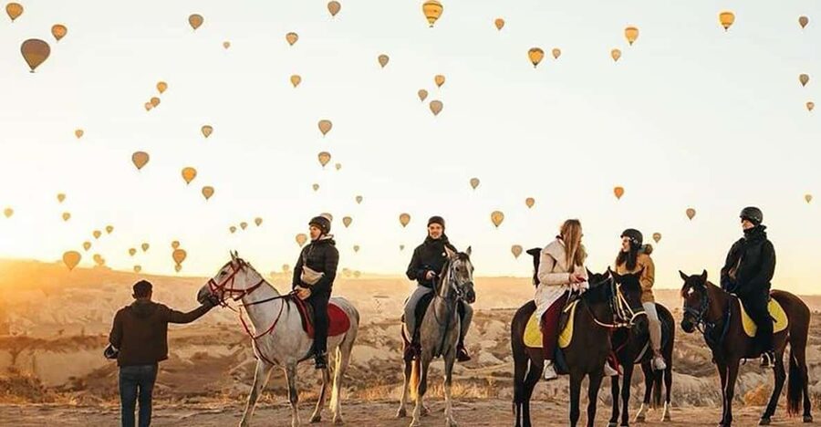 Cappadocia's Sunrise Horseback Riding - Red Valley and the color change
