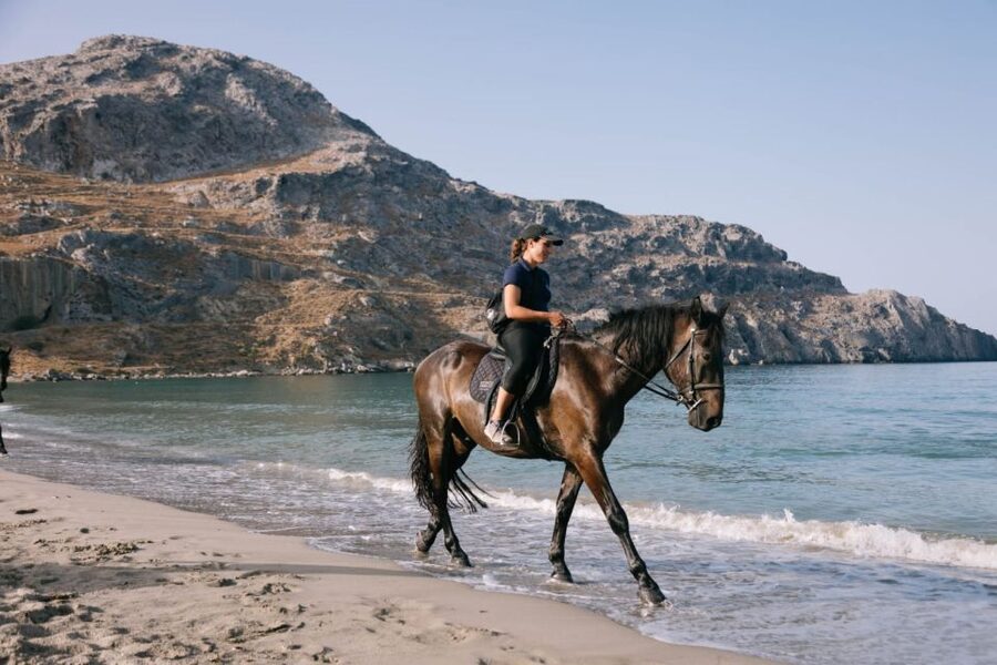 Crete Horse Riding: Plakias Beach Ride - The 1.4-kilometer shoreline