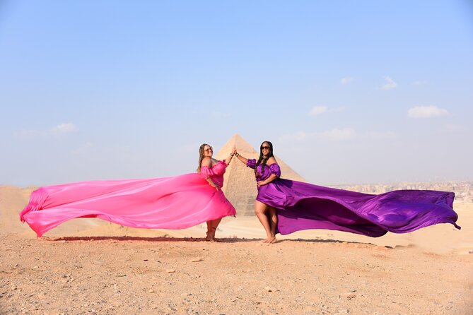 Flying Dress Photoshoot with Camel and Horse Riding in Giza - Key points to know before booking