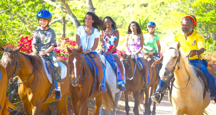 From Falmouth: Horseback Ride and Swim Beach Trip - From Falmouth Port to Sand N Saddle Beach