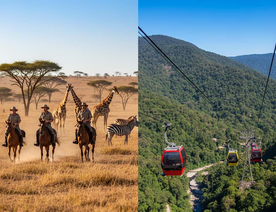 From Johannesburg: Horse-Riding Safari and Cable Car Tour - The Johannesburg pickup and 90-minute drive