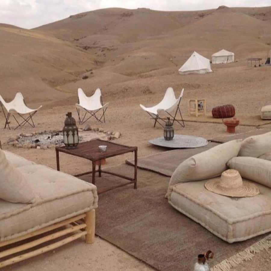 From Marrakech: Agafay Desert Horse ride with sunset - One Hour Across the Dry Hills