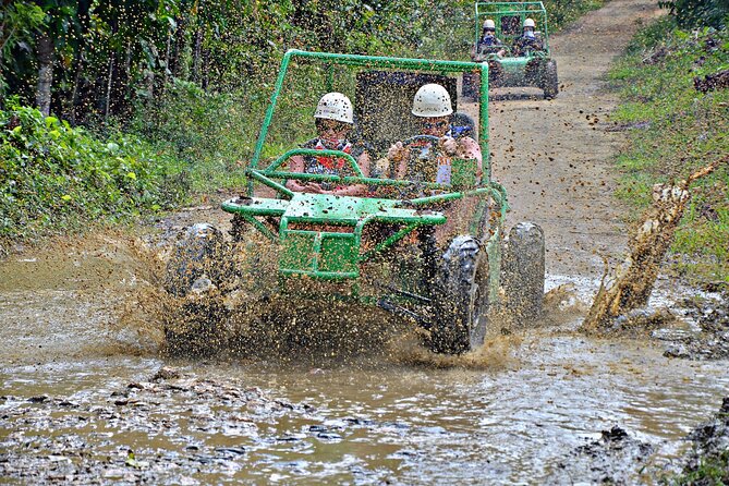 Full-Day La Hacienda Dune Buggy with Zipline & Horseback Activity - Ziplining above the countryside