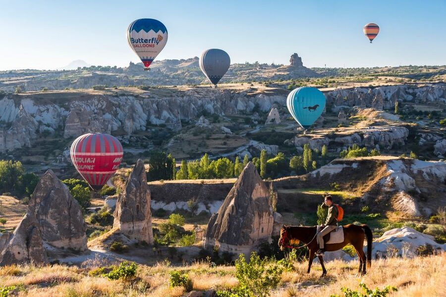 Goreme: Sunrise Horse Riding Excursion - The balloon view is the real payoff