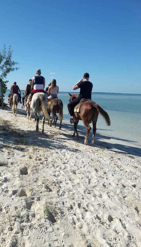 Group horseback ride on Holbox Island, Quintana Roo - The beach section at Punta Siricote