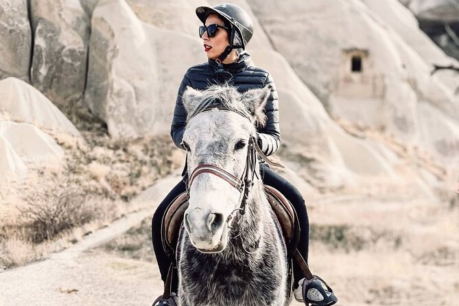 Guided Horse Riding through the Valleys in Cappadocia - Watching balloons over Cappadocia