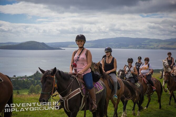 Guided Horse Trekking from Rotorua - Following the lower farm toward Mt. Ngongotaha