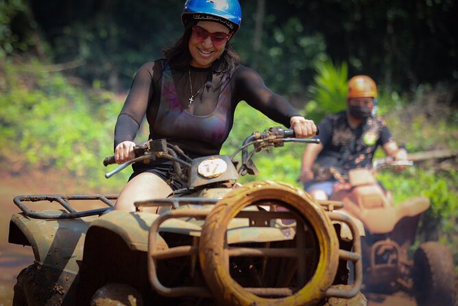 Half Day Adventure in Mexico: Horseback riding, ATV, and Zipline - ATV trail through rugged jungle terrain