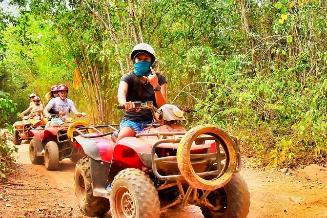 Half-Day Horseback Riding and Extreme Adventure Cancun Tour - Riding a Honda CC220 through the jungle