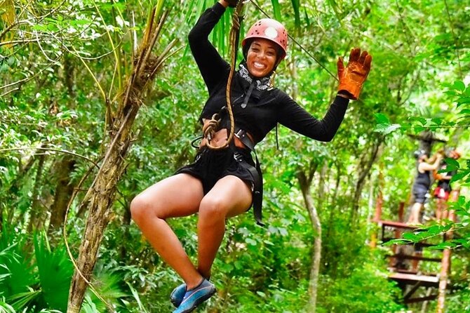 Half-Day Horseback Riding and Extreme Adventure Cancun Tour - Cooling off at Cenote Verde Lucero