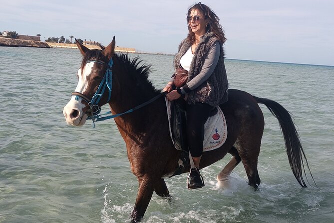 Horse Riding on the Beach And Desert 3 hours From Hurghada - Getting comfortable before the ride