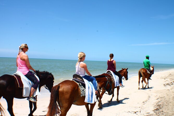 Horseback Ride ATV and Bamboo Rafting Tour Ocho Rios in Jamaica - Horseback riding at Turtle Beach