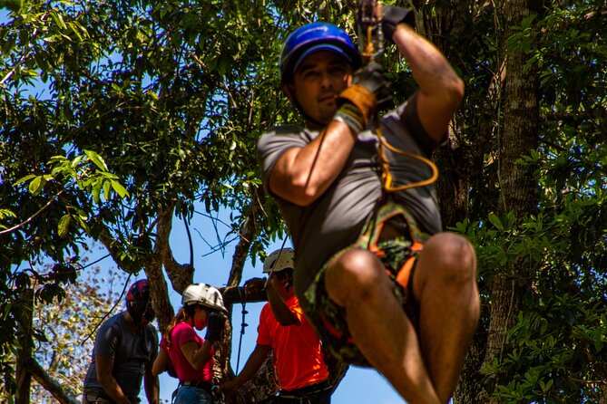 Horseback Ride, ATVs (Shared), Cenote & Ziplines! From Playa Del Carmen - Flying through the jungle on the ziplines