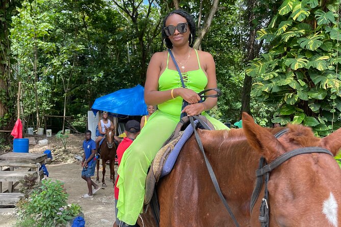 Horseback Riding and Swimming then Dunn's River Falls - The horseback ride from stable to sea