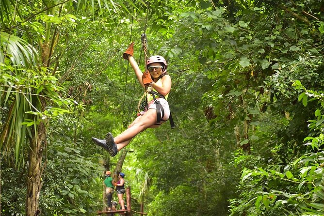 Horseback Riding + ATV + Cenote + Zip-Line from Cancun and Playa del Carmen - Zip lines with hands-on help