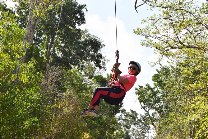 Horseback riding Tour with ATV circuit, ziplines and Cenote - Cooling off in a sacred cenote