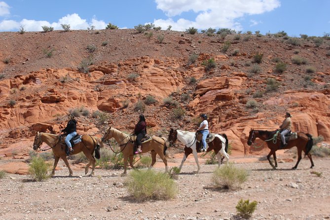 Horseback Riding with Breakfast in Las Vegas - Getting on a calm horse for the first time