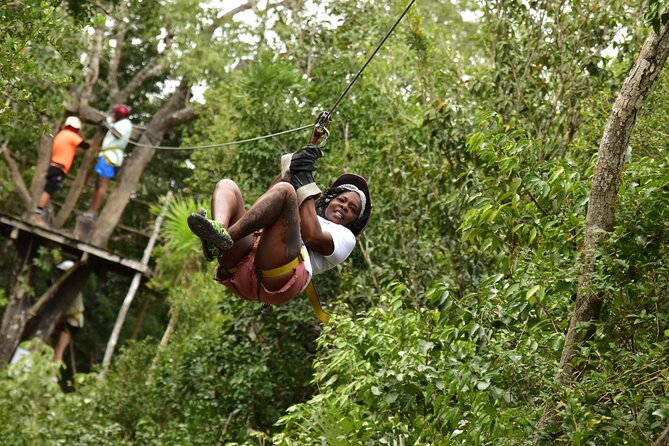 Horseback Riding Ziplines and Cenote Tour with Lunch - Six zipline platforms in one park circuit