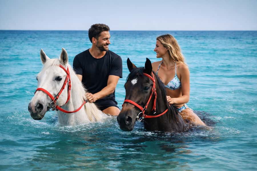 Hurghada: Sea & Desert Horse Riding tour/w Swimming&Transfer - What a ride at Lucky Horses Stable is really like