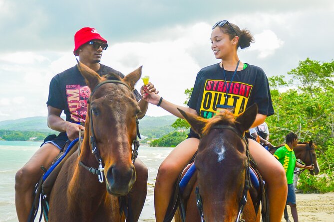 Jamaica's Ocean Horseback Bamboo Raft Adventure and Transport - The bamboo raft brings four hours into balance