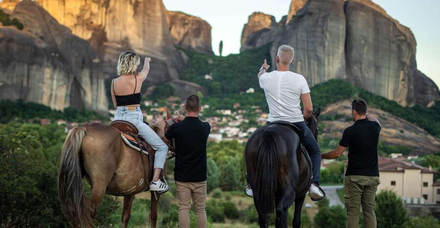 Kastraki: Meteora Sunset Horseback Riding - Meeting the horses and getting comfortable