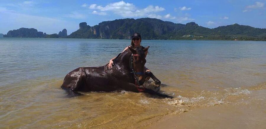 Krabi: Horseback Riding on the Beach - Riding out from Ao Nam Mao village