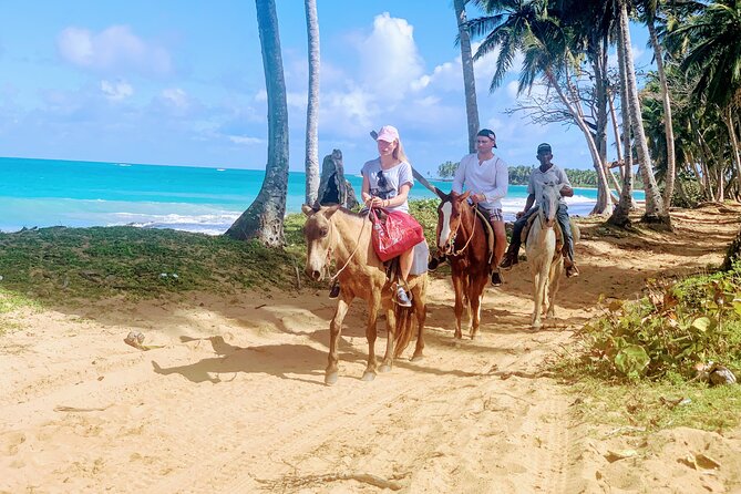Miches Beach Horseback Riding - Meeting the horses at the family ranch