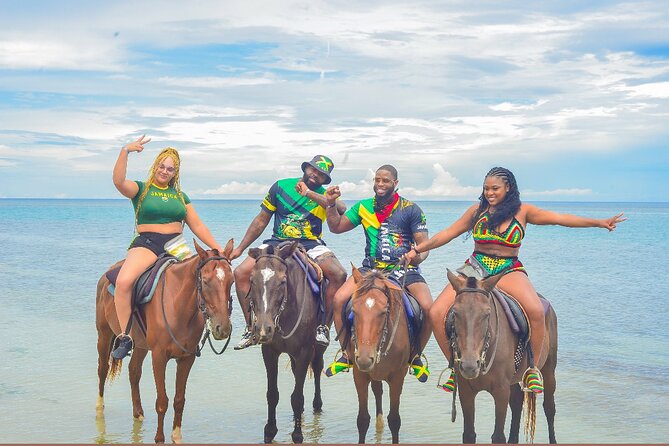 OCEAN HORSE-BACK RIDING & BAMBOO RAFTING + Limestone MASSAGE - About an hour on horseback beside the sea