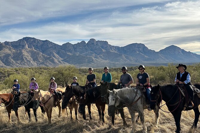 One Hour Guided Horseback Ride - Riding toward the Santa Catalina Mountains