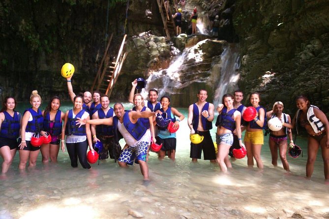 Puerto Plata: Damajagua waterfalls + Safari buggy + Horseback riding (TOP3IN1) - Swimming beneath the waterfalls