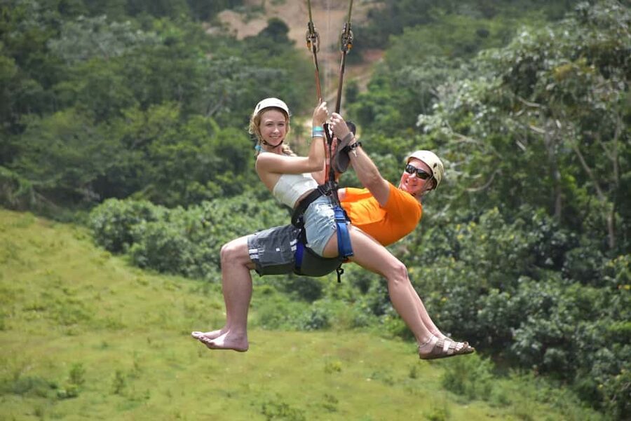 Punta Cana: Zipline, Chairlift, Buggy & Horse Ride Adventure - Horseback riding on a calm jungle trail